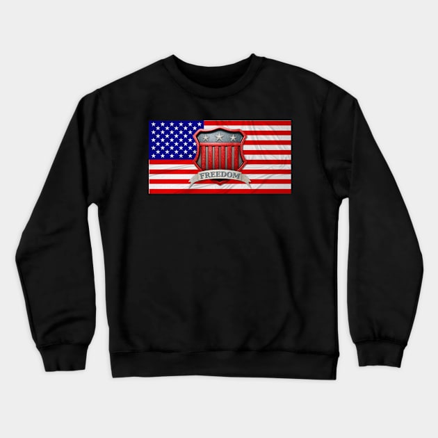 USA Shield Crewneck Sweatshirt by Packrat